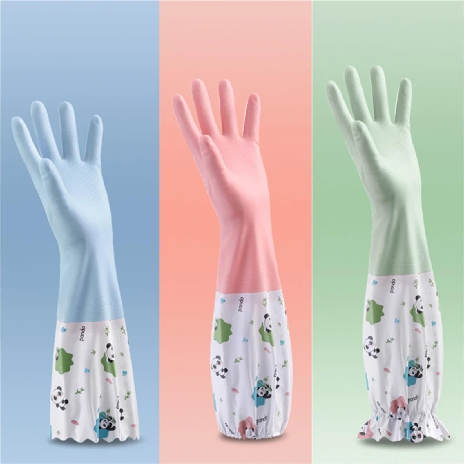Guantes Limpieza Guantes de cocina for mujer, resistentes, duraderos, al agua, goma