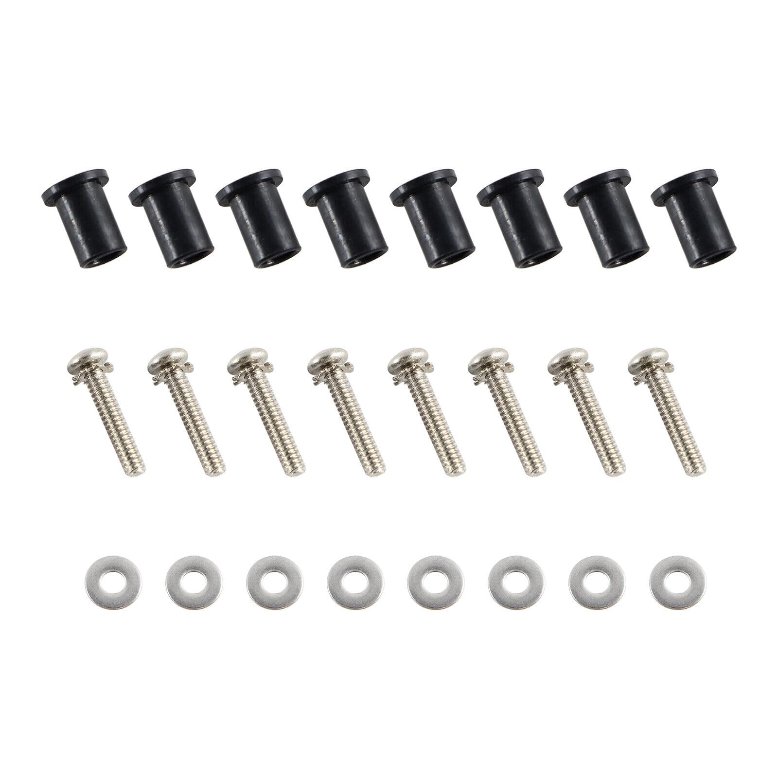 Headlight Bucket Nacelle Stainless Steel & Rubber Well Nut Kit Fits for Harley Davidson