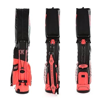 【新品未使用】 ANEW GOLF スタンド式キャディバッグ ブラック ピンク Amazon | アニューゴルフ Anew Two Color Black Pink Stand Bag