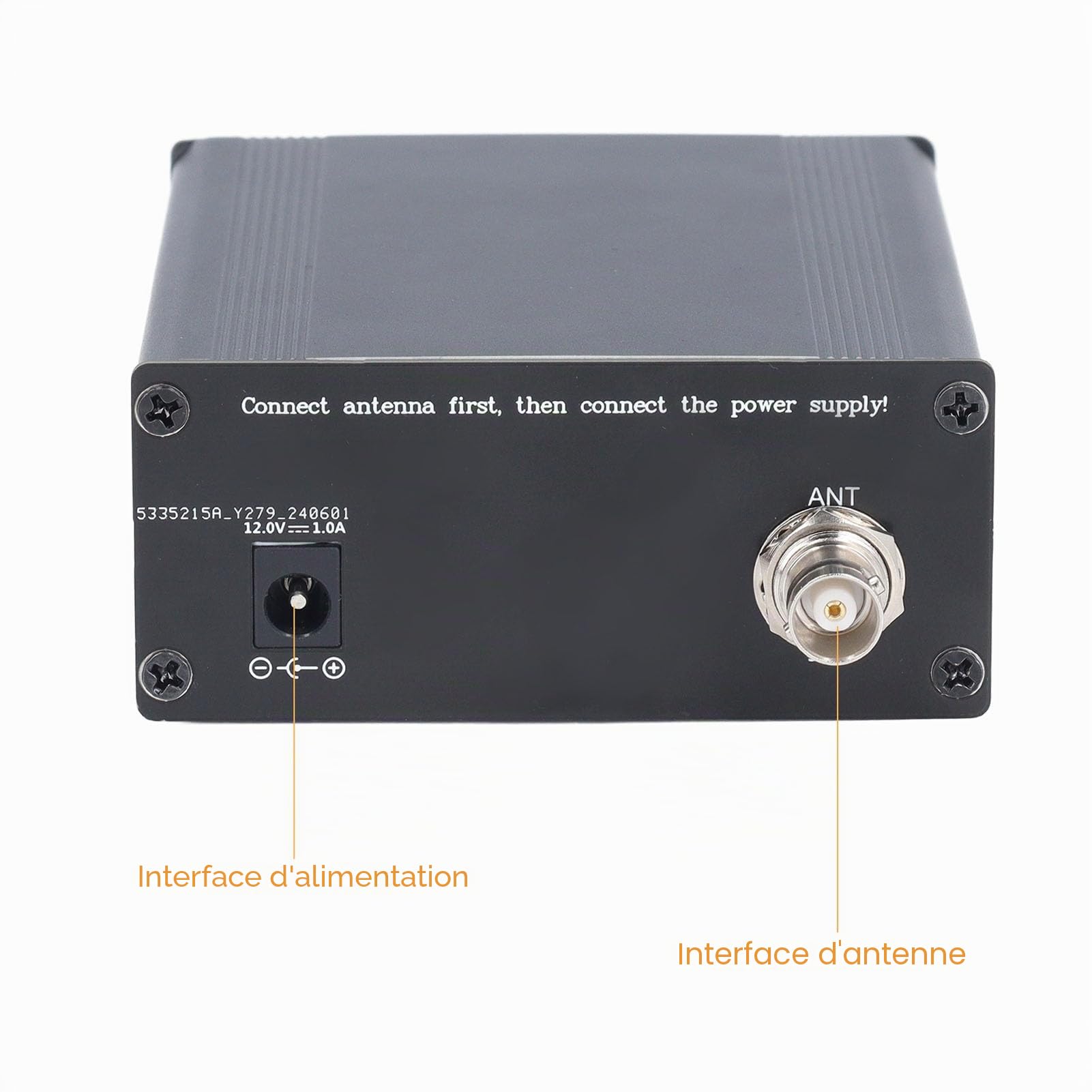 Naroote Émetteur FM Stéréo, émetteur de Diffusion FM DC12 V, Station de Radio Longue Portée avec Prise Audio Micro 3,5 Mm et Portée 76-108 MHz pour Théâtres, Maisons, Bibliothèques