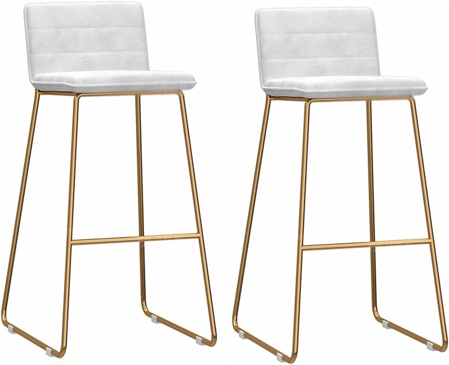 ZCEDZYSW Velvet Bar Stools Set of 2 Bar Stools Counter Height Chair