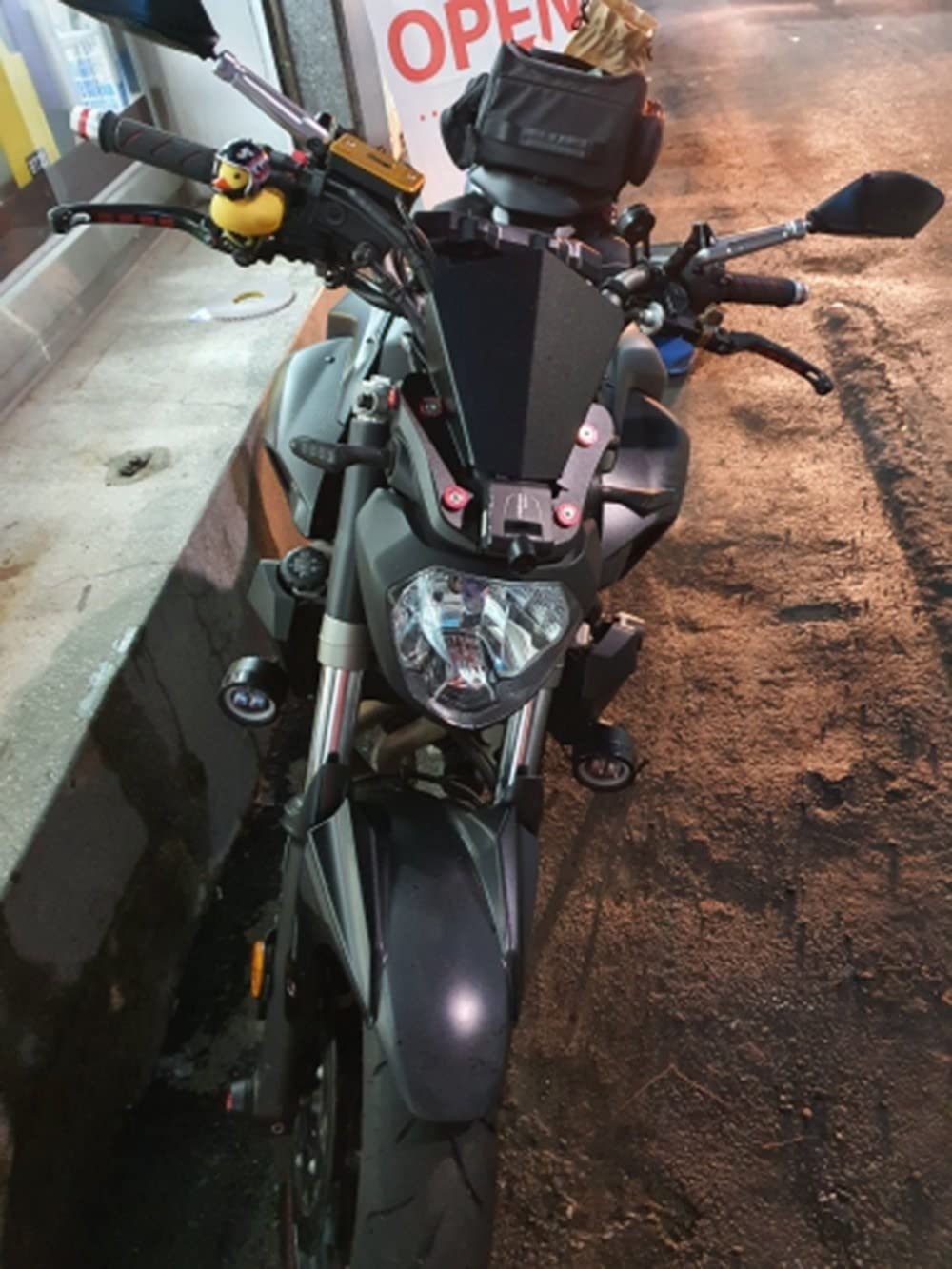Parabrisas de Motocicleta Parabrisas De Motocicletas para Yamaha MT-07 MT07 FZ07 FZ-07 Portadora De Parabrisas Frontal De Moto Deflector De Viento 2013 2014 2015 2016 2017 Parabrisas Delantero Moto