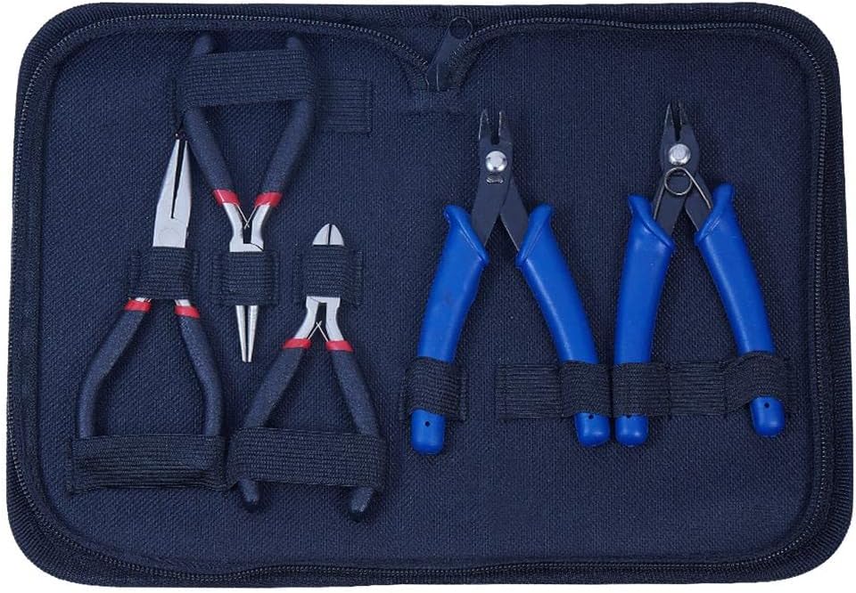 5pcs Jewellers Pliers Jewellery Making Bending Wrapping Cutting Tools