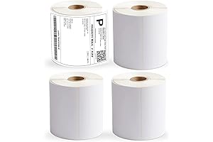 4"x6" Direct Thermal Shipping Labels for Dispensing, 1000 Labels/4 Rolls