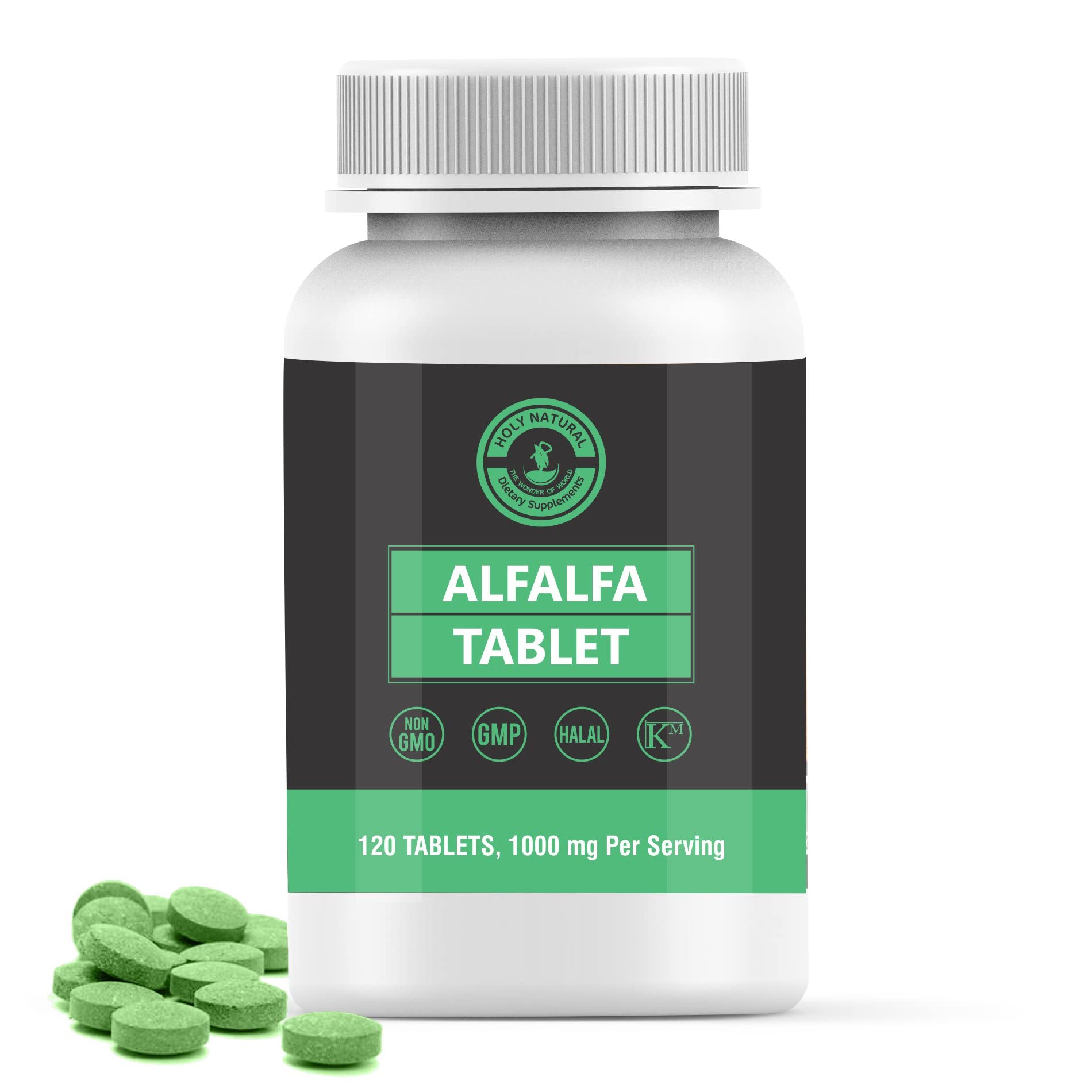 Holy Natural Alfalfa Tablet - 120 tab | Help In Stamina Performance & Strength | Immunity booster & Healthy | Dietary Supplement