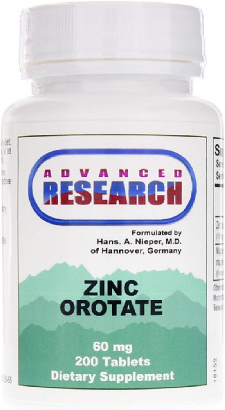 Zinc Orotate 60 mg 200 Tabs (Pack of 2)