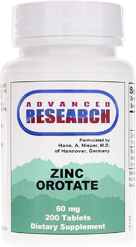 Orotato de zinc 60 mg 200 tabletas (paquete de 2)