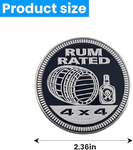 Miniatura 2 de BESULEN Emblema de automóvil de 4 x 4 pulgadas, emblema redondo de aluminio 3D, calcomanías decorativas para interior y exterior de automóvil,