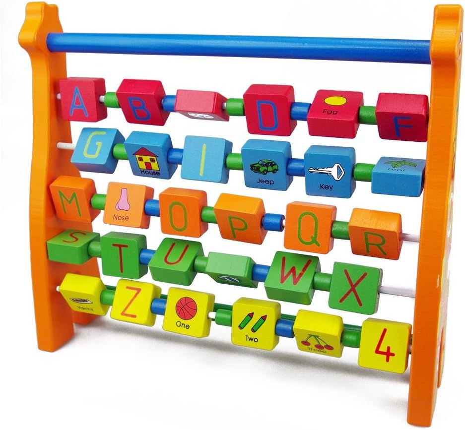 Wooden Toys Wooden Alphabet Giraffe Abacus