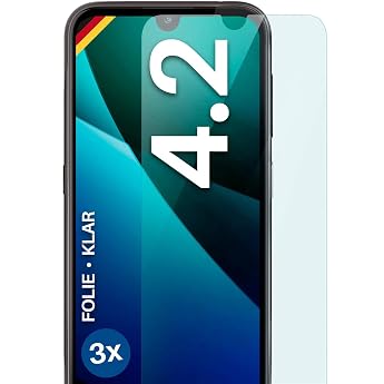 moex FlexProtect Screen Protector Compatible with Nokia 4.2 Screen Protector Only 0.2 mm Thin HD Ultra Clear and Extra Scratch-Resistant - Pack of 3