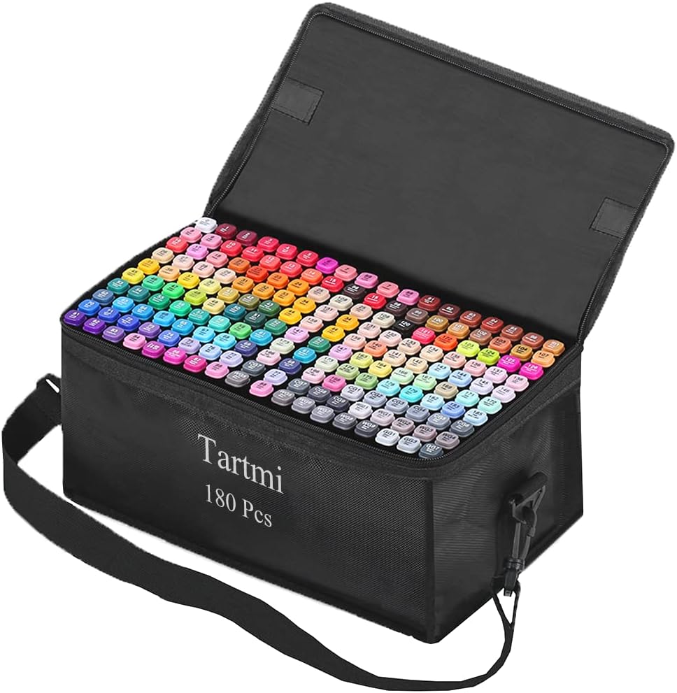 Colpart Set van 262 Dual Tip Alcohol Markers – Professionele Art Markers voor Tekenen, Schetsen, Illustratie, Schilderen en Creatieve Doe-Het-Zelf Projecten Colpart Set van 262 Dual Tip Alcohol Markers – Professionele Art Markers voor Tekenen, Schetsen, Illustratie, Schilderen en Creatieve Doe-Het-Zelf Projecten
