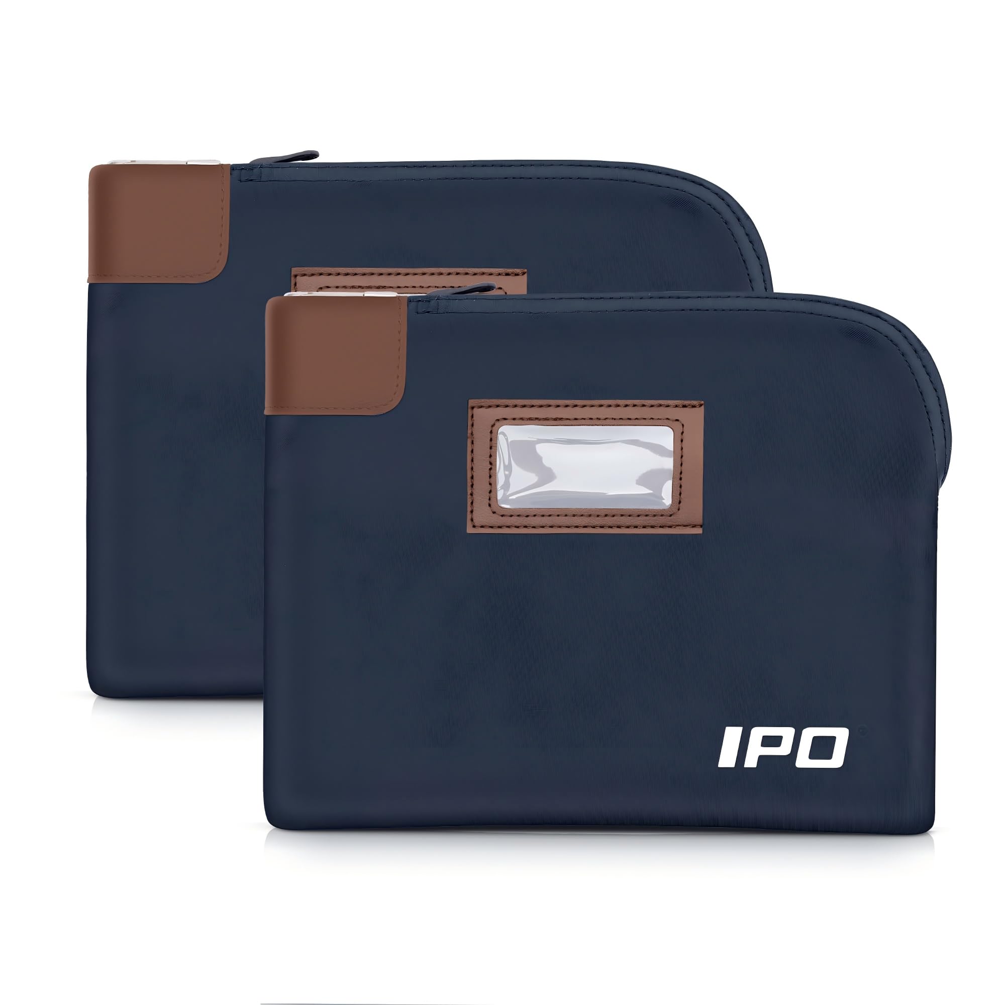 Waterproof Cash Bag with Key Lock, 2 Pack Money Pouch Bank Deposit Bag,11 x 8.6 Inches,Men & Women's Locking Accessories Pouch for Cash, Portable Travel Money Pouch Protects Passports, Valuables