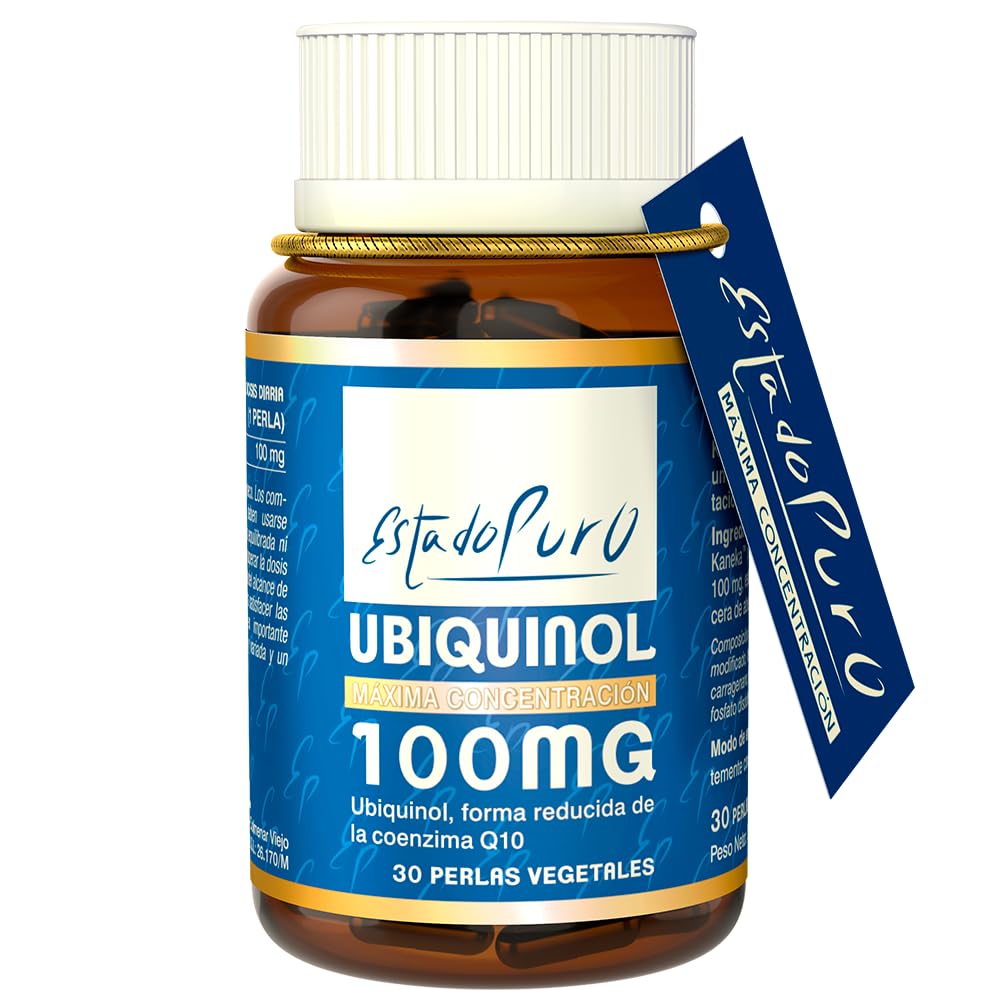 Ubiquinol 100mg, Coenzima Q10, Estado Puro, 30 Perlas, de Kaneka | Máxima Absorción y Biodisponibilidad, Reducida y Fermentada, Antioxidante Potente, Vegano y Libre de GMO