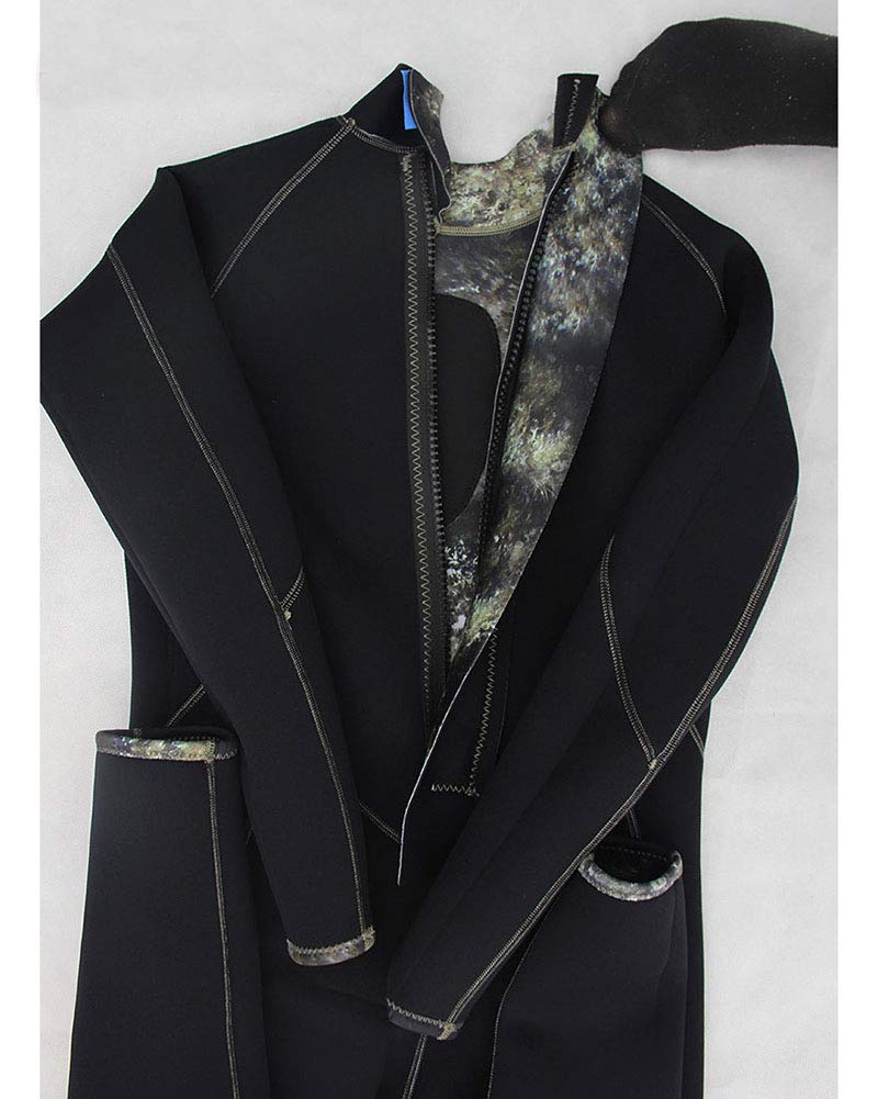 Homme Camouflage Deux Pièces Combinaisons de Plongée complètes pour Apnée/Chasse sous-Marine, Néoprène Souple, Disponible en épaisseurs 3MM