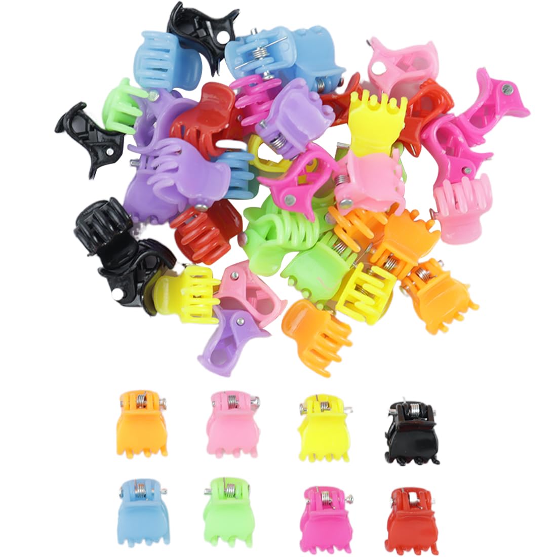 45 Piezas 1,5 cm Clips de Garra de Pelo, Pinzas Pelo Pequeñas, Pinzas Pelo de Plástico, Mini Pinzas Pelo, Mini Clips de Garra Pelo, Pinzas Pelo Pequeñas Antideslizantes, Para Niñas y Mujers