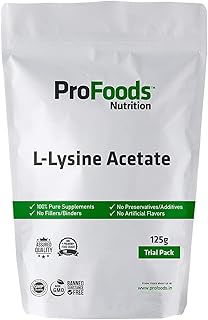 SMED Profoods L Lysine Acetate Powder (125 Grams)