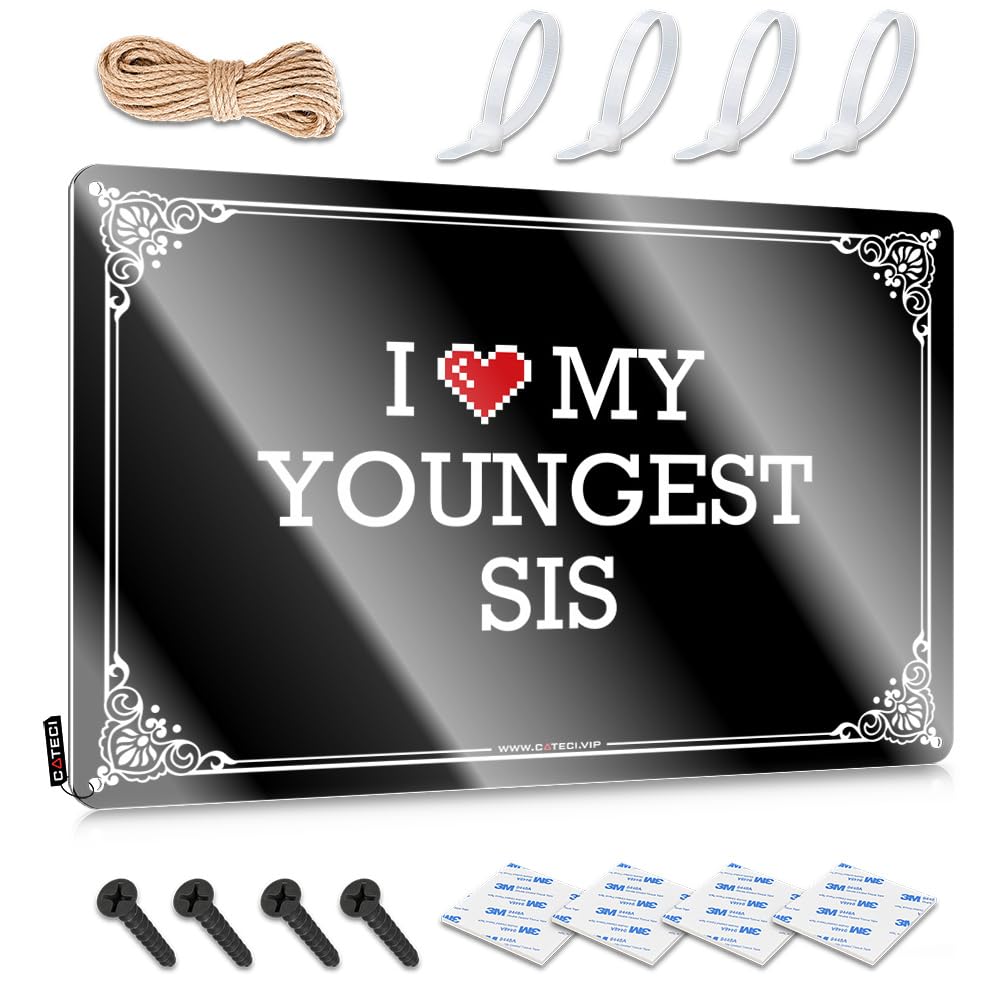 Home Entrance Decor Accessories Funny Wall Art | I Love My Youngest Sis New Decorative Wall Art Ready To Hang For Mancave(30X40CM)