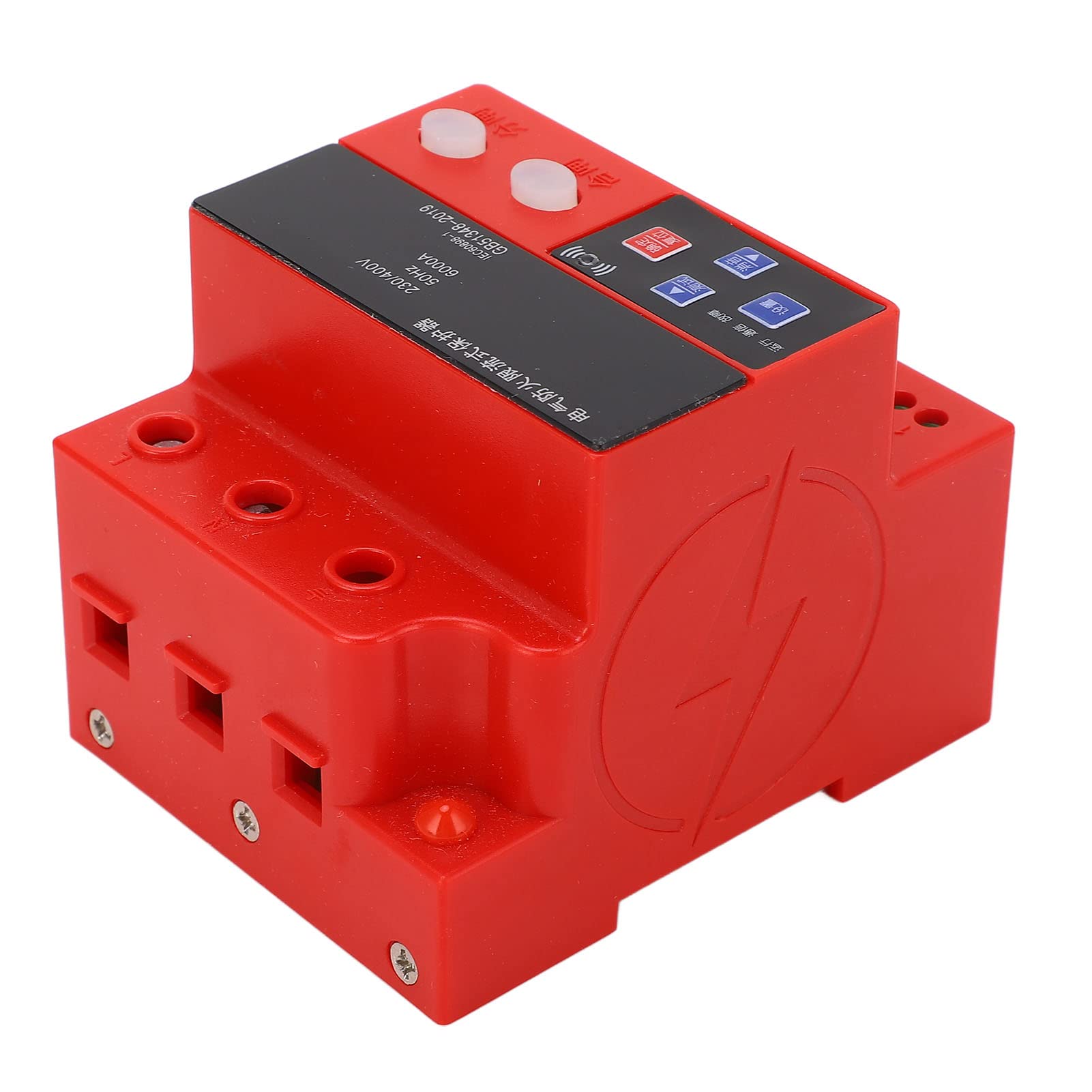 FTVOGUE Protector de Límite de Corriente Protector de Sobretensión en Riel DIN AC230 400 V 0 A 63 A con Monitor de Temperatura de 14 A 131 °F para Paneles Talleres Control de Equipos