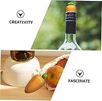 Vista 2 de UPKOCH Tapón de corcho para hervir sobre derrames, recuerdos de fiesta de Pascua, tapas de vino, conservador de vino, a prueba de fugas, tapas