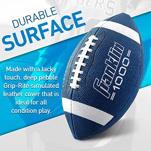 image for Franklin Sports 1000 Junior Kids Football - Synthetic Leather Youth Ju