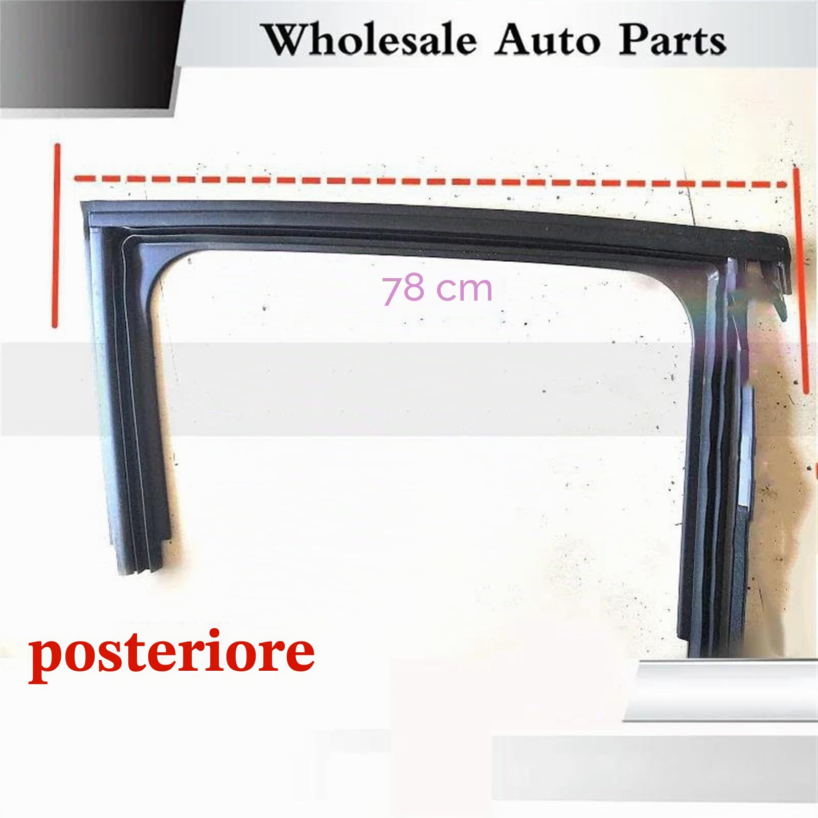 Guarnizione parabrezza Guarnizione in gomma superiore per finestrino auto, guida per sollevamento vetri portiera, scanalatura per fango per Peugeot 2008 Guarnizioni vetro Finestrini(Posteriore destro)