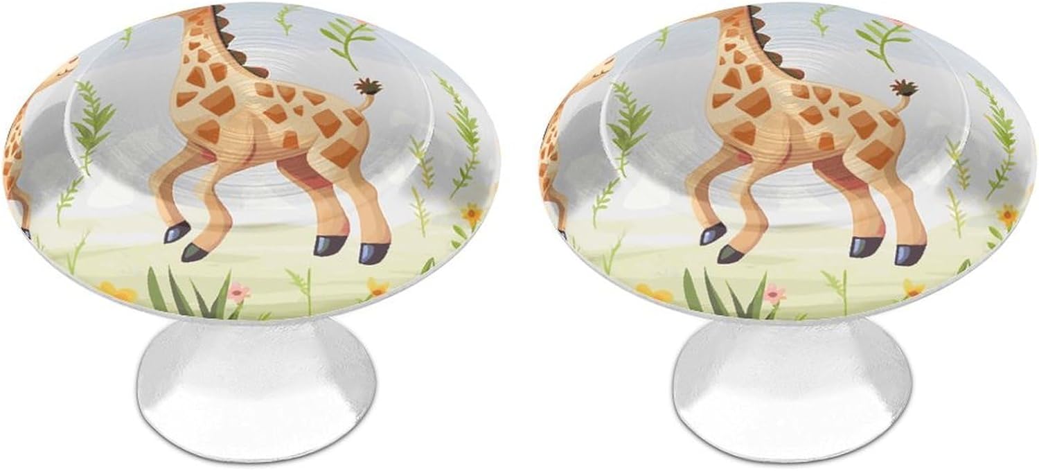Cabinet Handles Round Drawer Pulls Cute Giraffe Dresser Knobs for Cabinets and Drawers Handle Kitchen Cabinet Pulls for Bathroom Cupboard Drawers Cabinet Pulls for Kitchen Door