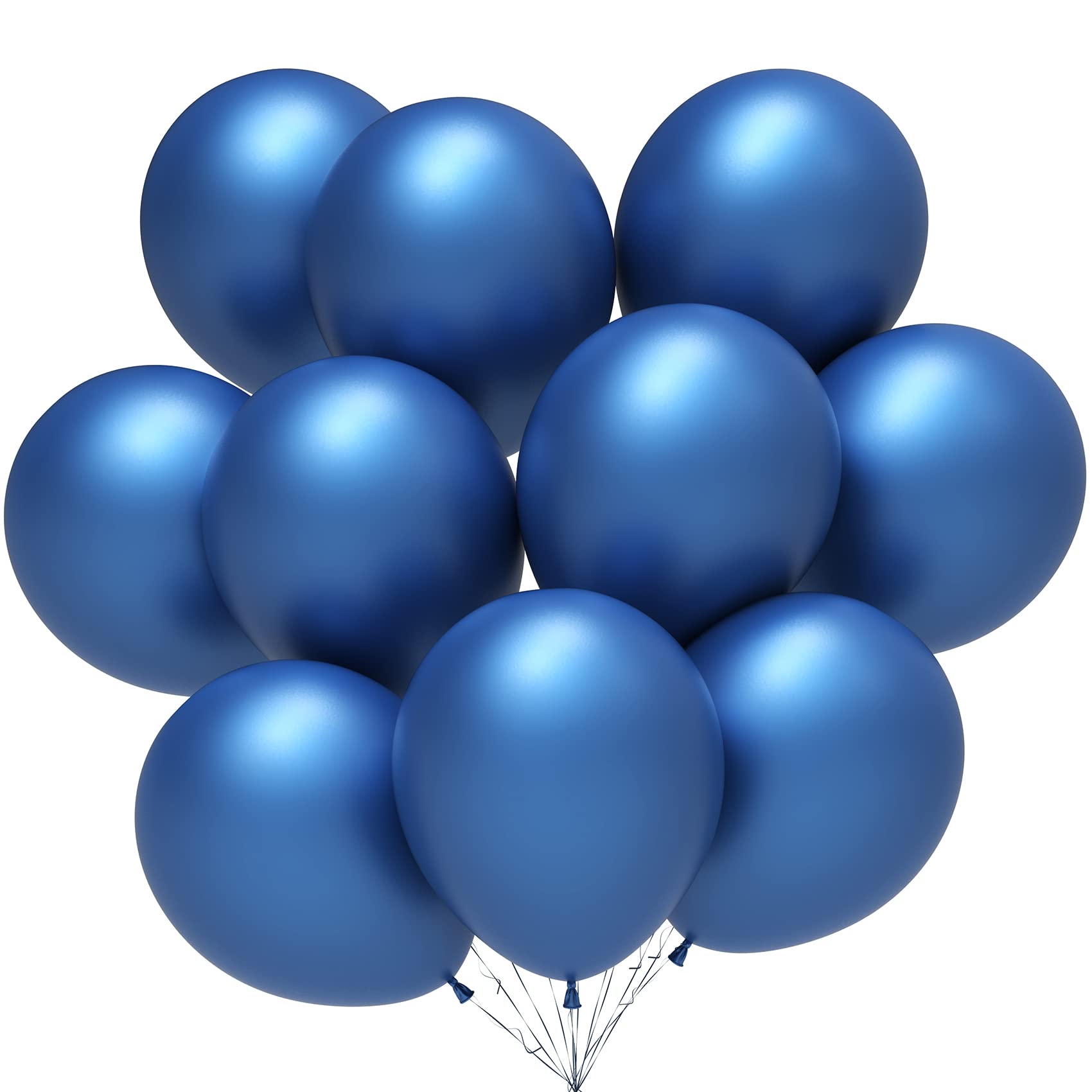 Amazon | メタリックネイビーブルー 風船 10インチ パーティー用
