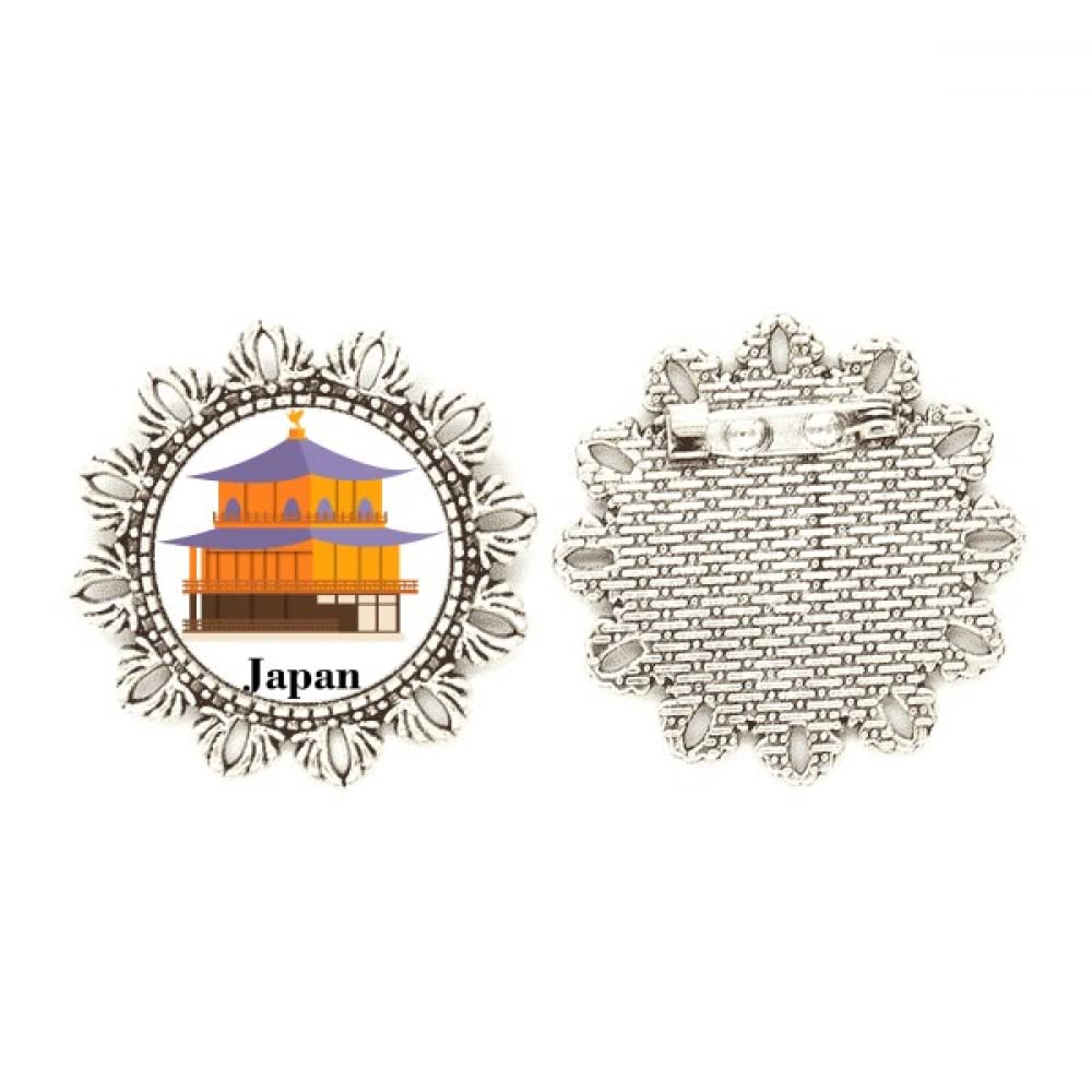 Broche de plata de flor japonesa para vestidos de noche y bodas 4
