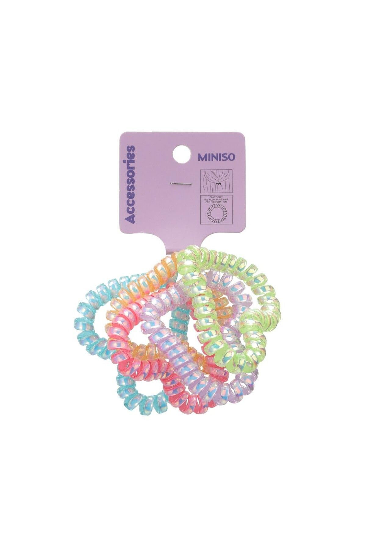 Miniso Spiral Saç Lastiği (5 Adet) - Kalp