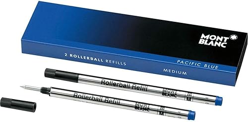Montblanc Recambios Rollerball (M) Royal Blue 124504 - Recambios de bolígrafo de secado rápido para bolígrafos Montblanc Rollerball y Fineliner - 2