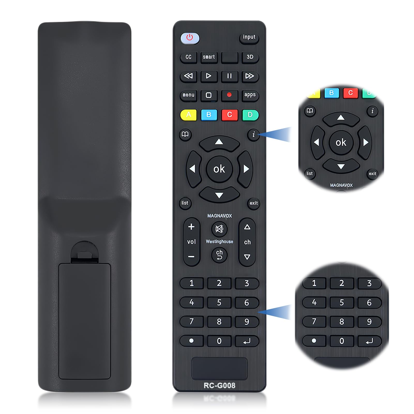 Universal TV Remote for Samsung Lg Philips Sharp Panasonic Hisense Hitach Toshiba Haier TCL Smart TV(Most Common Model) Samsung TV Remote Control Replacement with 3D Apps Buttons