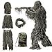 HaoFst Medium-Large Adults Size Ghillie Suit Camo Woodland Camouflage Forest Hunting 4-Piece + Bag Adult M-L
