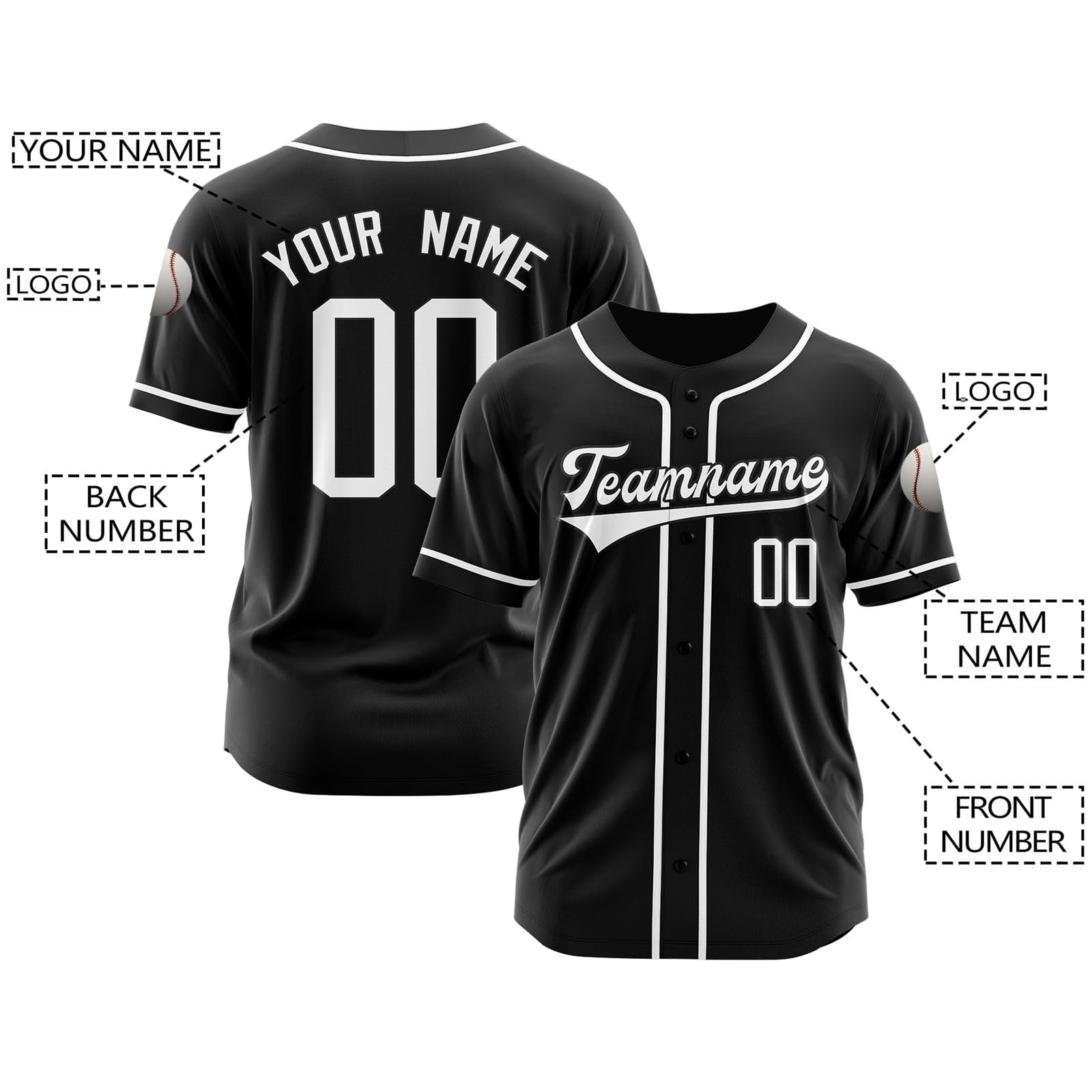 Camisa Camisa Hombre Béisbol Personalizado Impreso Nombre Personalizar Número Camisetas Deportivas para Hombres Mujeres Traje Camisa de Hombre