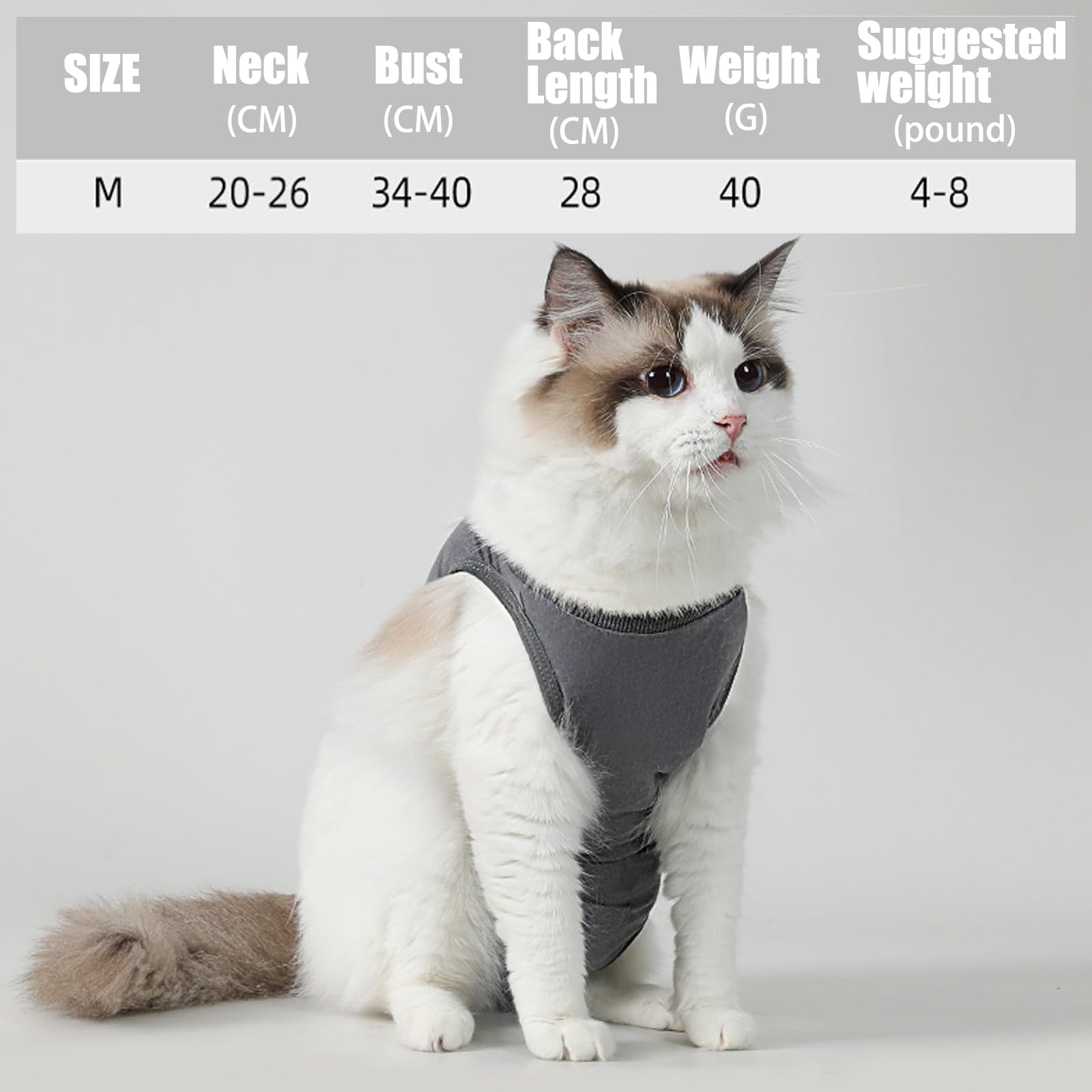 GIEEU Cat Recovery Suit Post Surgery 2 PCS - Image 4