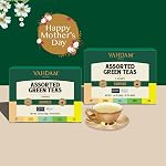 VAHDAM, Assorted Green Tea Bags Sampler (5 Flavors, 20 Ecofriendly Pyramid Tea bags) I Gift Ideas for Women & Men | Himalayan Green Tea Varieties | Gluten Free & Non GMO | Gift Ideas for Him/Her