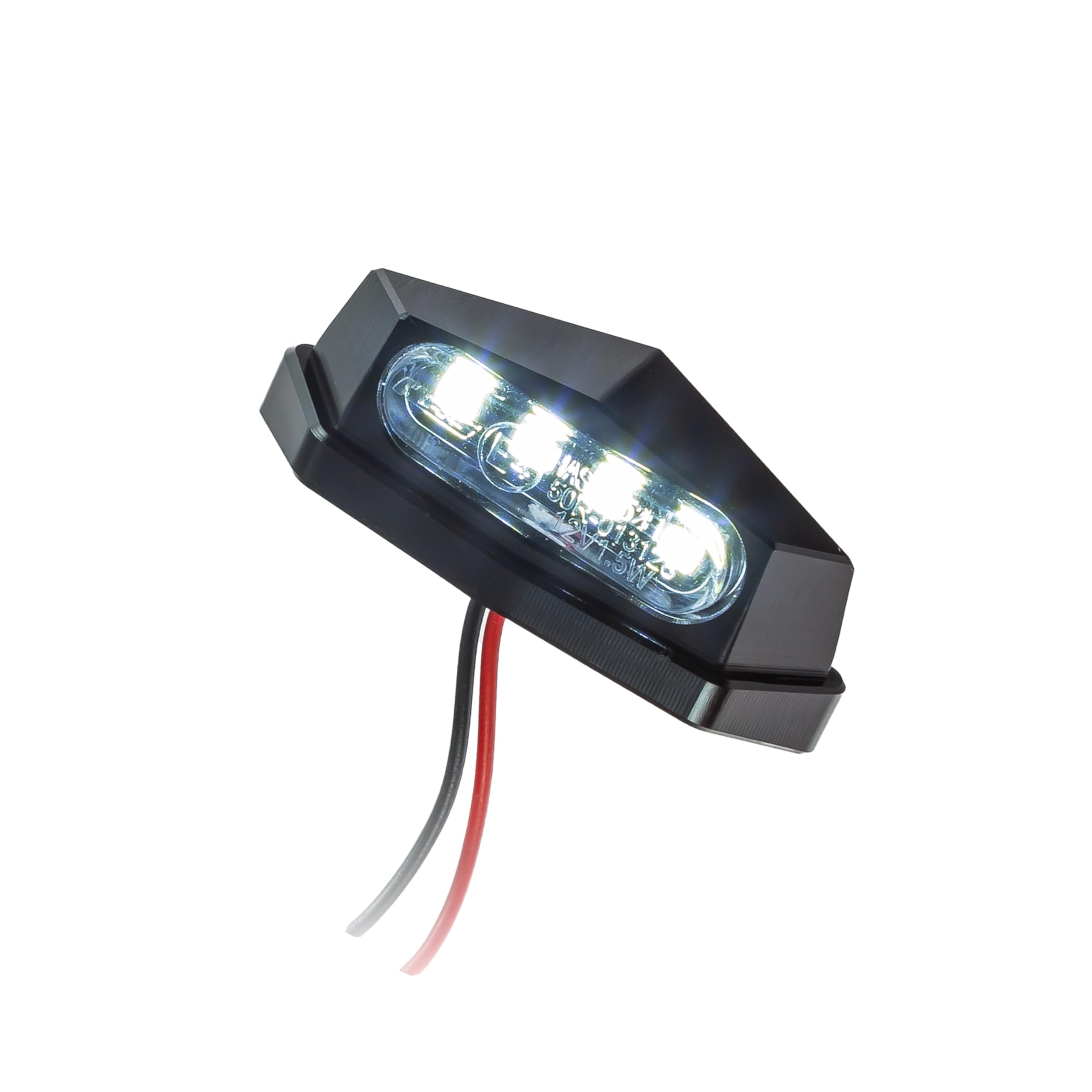LED-Kennzeichenbeleuchtung Vento schwarz E-geprüft Universal Motorrad Roller Nummernschildbeleuchtung