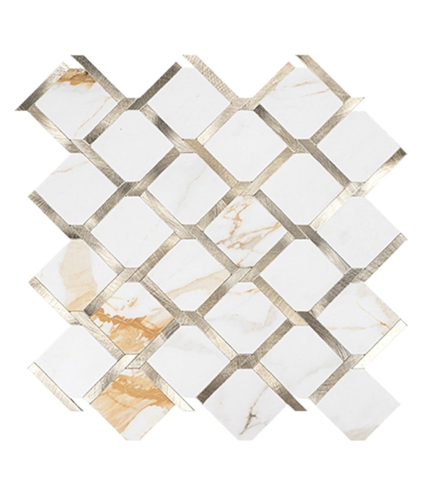CréDence MéTallique Carrelage mural en mosaïque, autocollants muraux auto-adhésifs, imperméable, Composite aluminium, Rectangle, carrelage de cuisine et bain, dosseret(ColorJ)