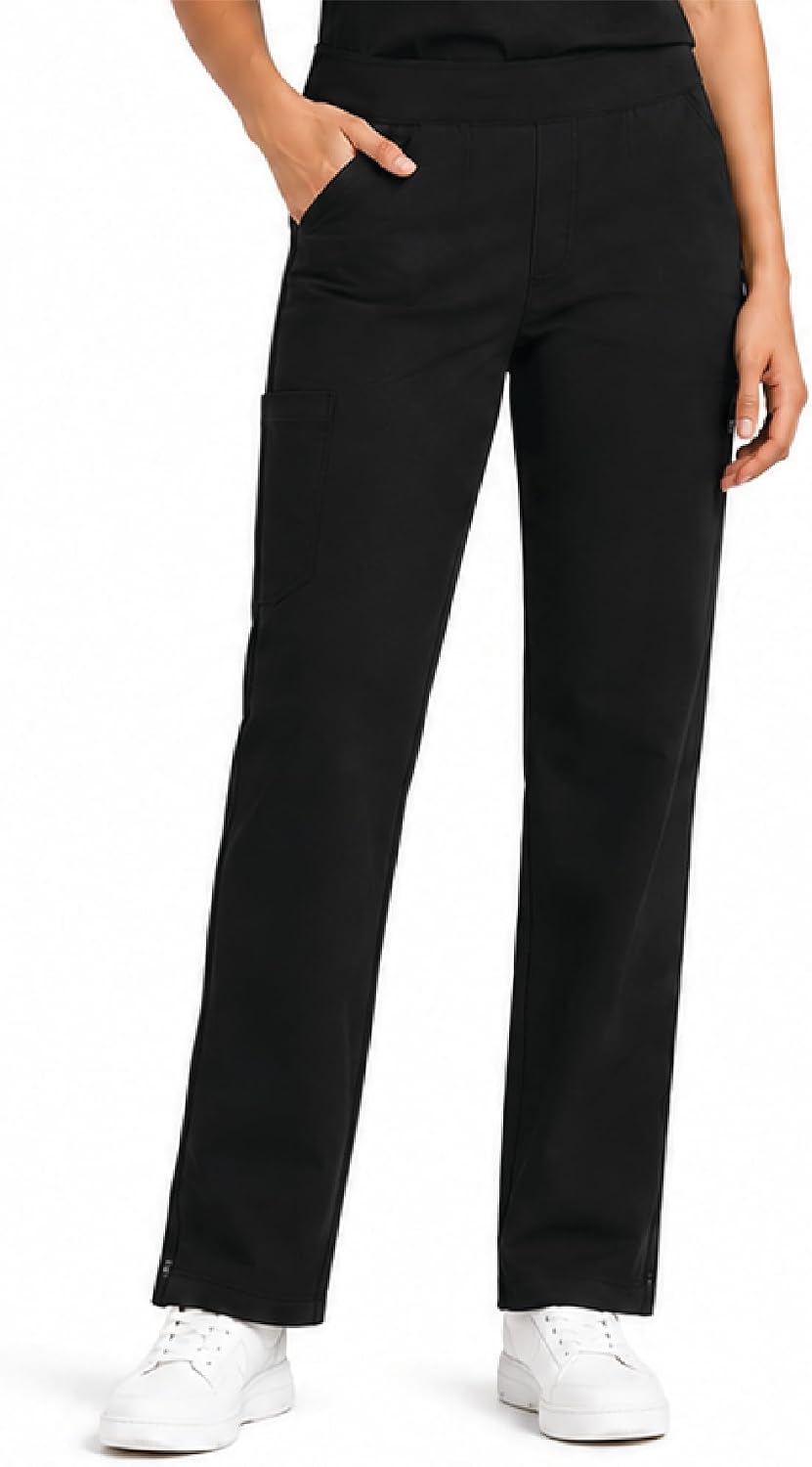 Dickies Womens Performance Pants - Lightweight Stretch Work Pants for Women with Roll Cuff Snap Tab, Size Down for Ideal Fit