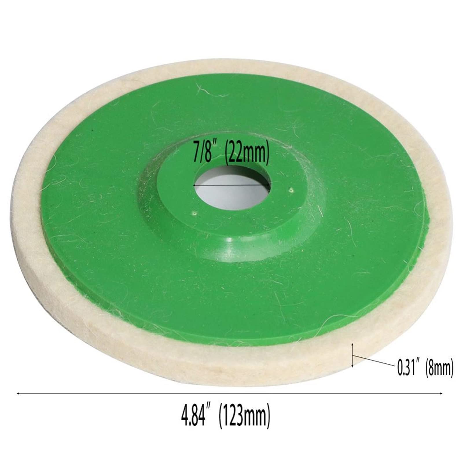 Tarcze Listkowe, Tarcze Polerskie 5-Calowa Tarcza Polerska Z Filcu Wełnianego 125 X 22 Mm Szlifierka Kątowa Nakładka Polerska Tarcza Listkowa/5Pcs
