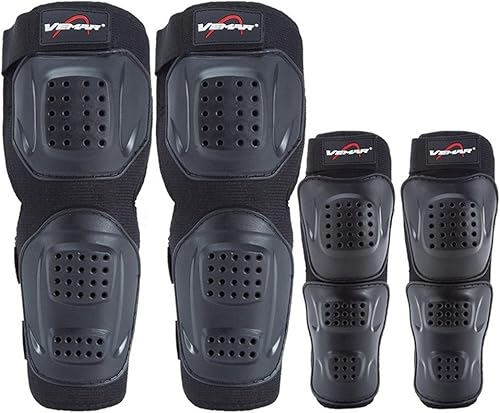 Kit de 4 piezas de protección para motocicleta, codo, rodilla, espinillera, accesorios para motocicleta, motocross, bicicleta, carreras, equipo de