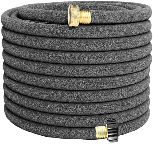 Soaker Hose, 1/2" x 50 FT Round Rubber Garden Soaker Hose, Heavy Duty Water Seeper Soaker Hoses for Foundation Watering, Garden Beds, Garden, Lawn and Plants - Thumbnail 2