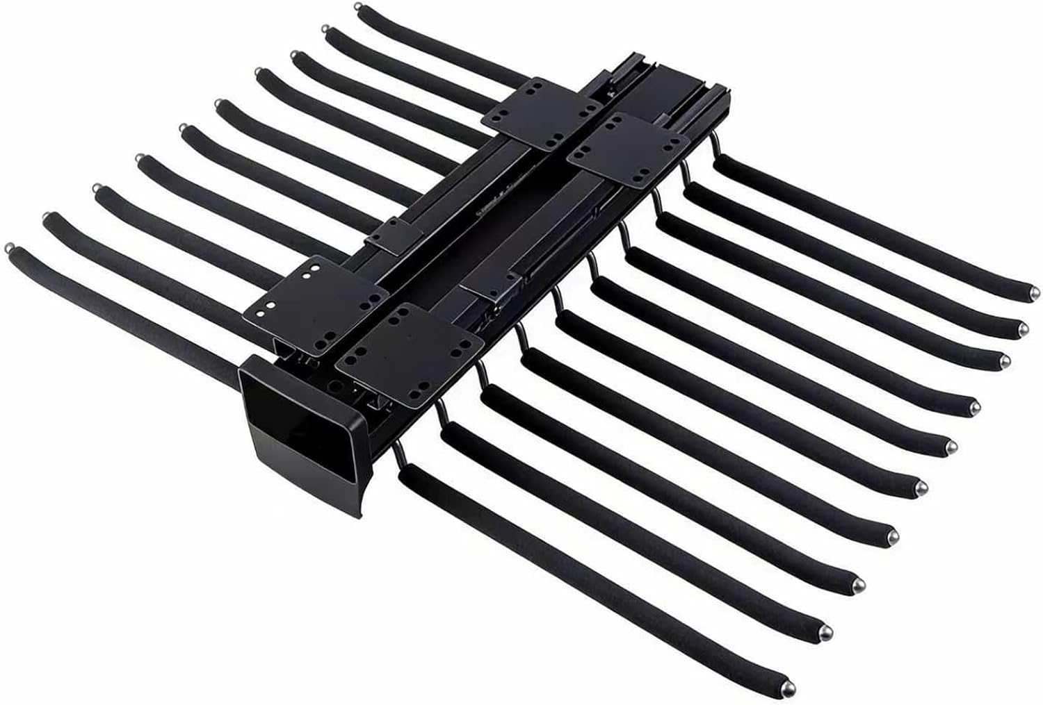 Pull Out Trousers Rack 20 Arms Steel Pull Out Pants Rack Double Row Sliding Pants Hanger Pants Rack for Closet Pull-Out Load 35lbs Sizes Installation Depths are L 17.7in, h 4.33 in w 24.8in in.