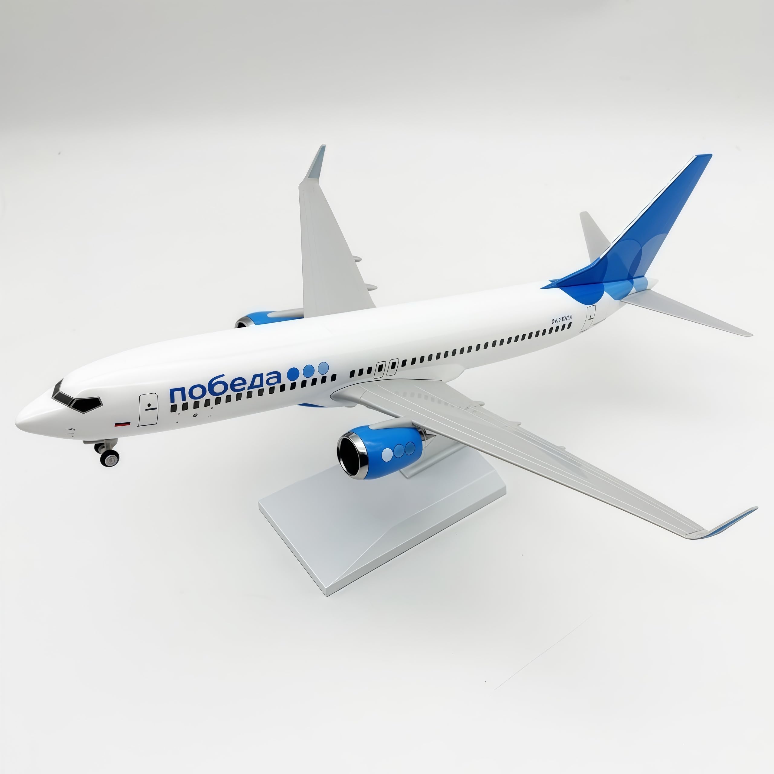 LGSRSNXHTX 30cm Model Plane 1/200 Diecast Metal Airplane Model Russia Pobeda B737 with Stand Aircraft Collectible for Aviation Enthusiasts,Desktop Decor Gift for Adult
