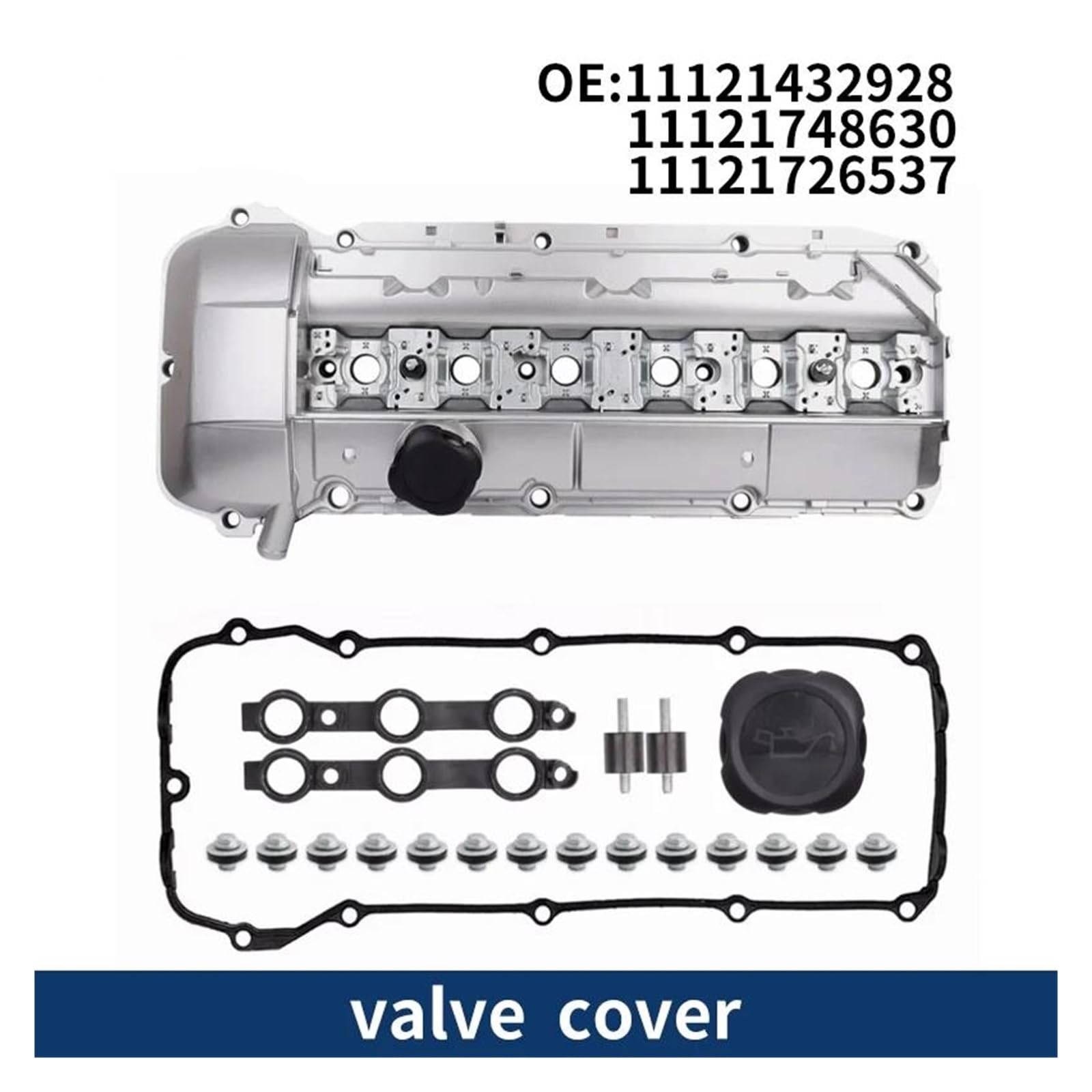 Guarnizione Coperchio Punterie 11121432928 Coperchio Valvola In Alluminio Con Guarnizione Per BMW Per M54 Per M52 E39 E46 525i 528i 325i 328i 330i X5 Z3 2.5L 2.8L 3.0L
