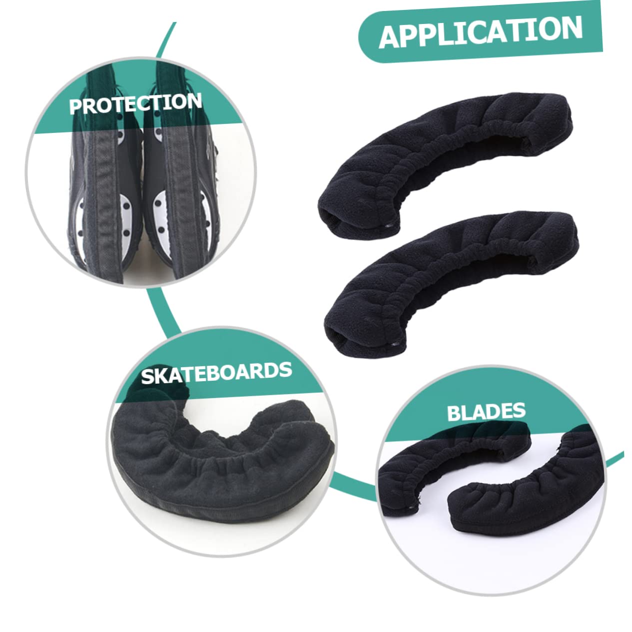 TOYANDONA Cubiertas de Cuchillas de Patín de Hielo Protector de Hielo Artísticos Hockey y Lavable