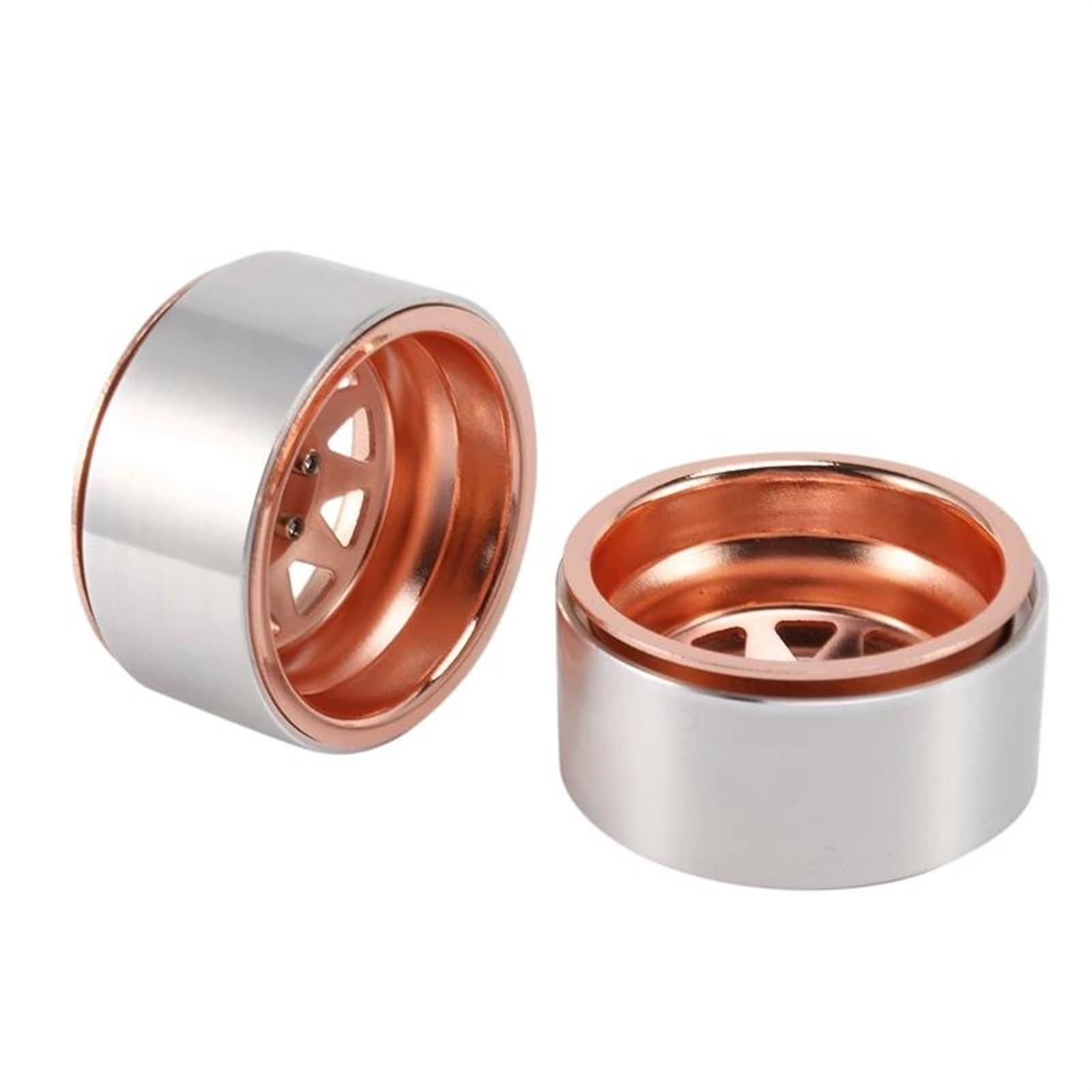 RC Car Pneumatico Ruota Compatibile con Axial per SCX10 90046 per Traxxas TRX4 per 4 Pezzi Deep Dish Wagon 1.9 Metallo Beadlock Mozzo Ruota Cerchio per 1/10 RC Crawler(Brown)