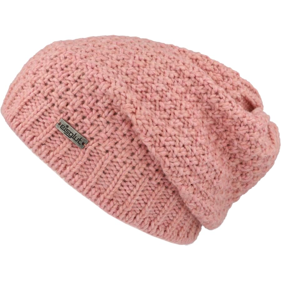 Bonnet tricoté haut de gamme Eisglut Miriaml mauve en taille unique