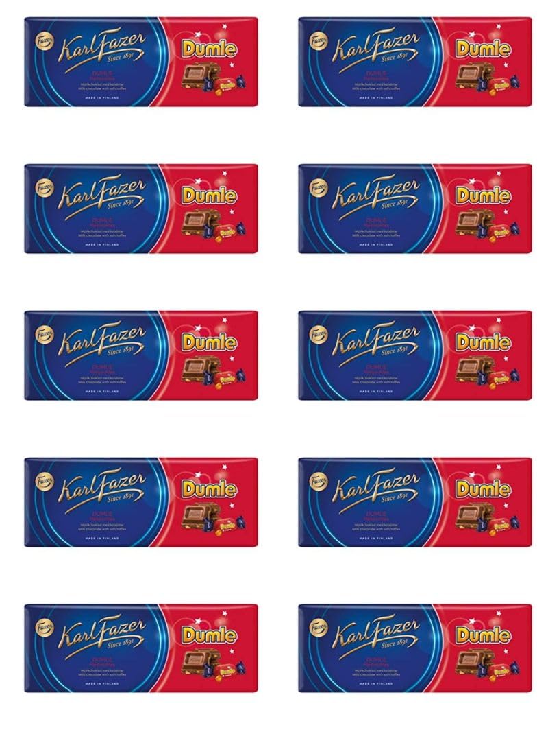 Fazer KarlFazer Dumle Schokolade 10 Riegel of 200g
