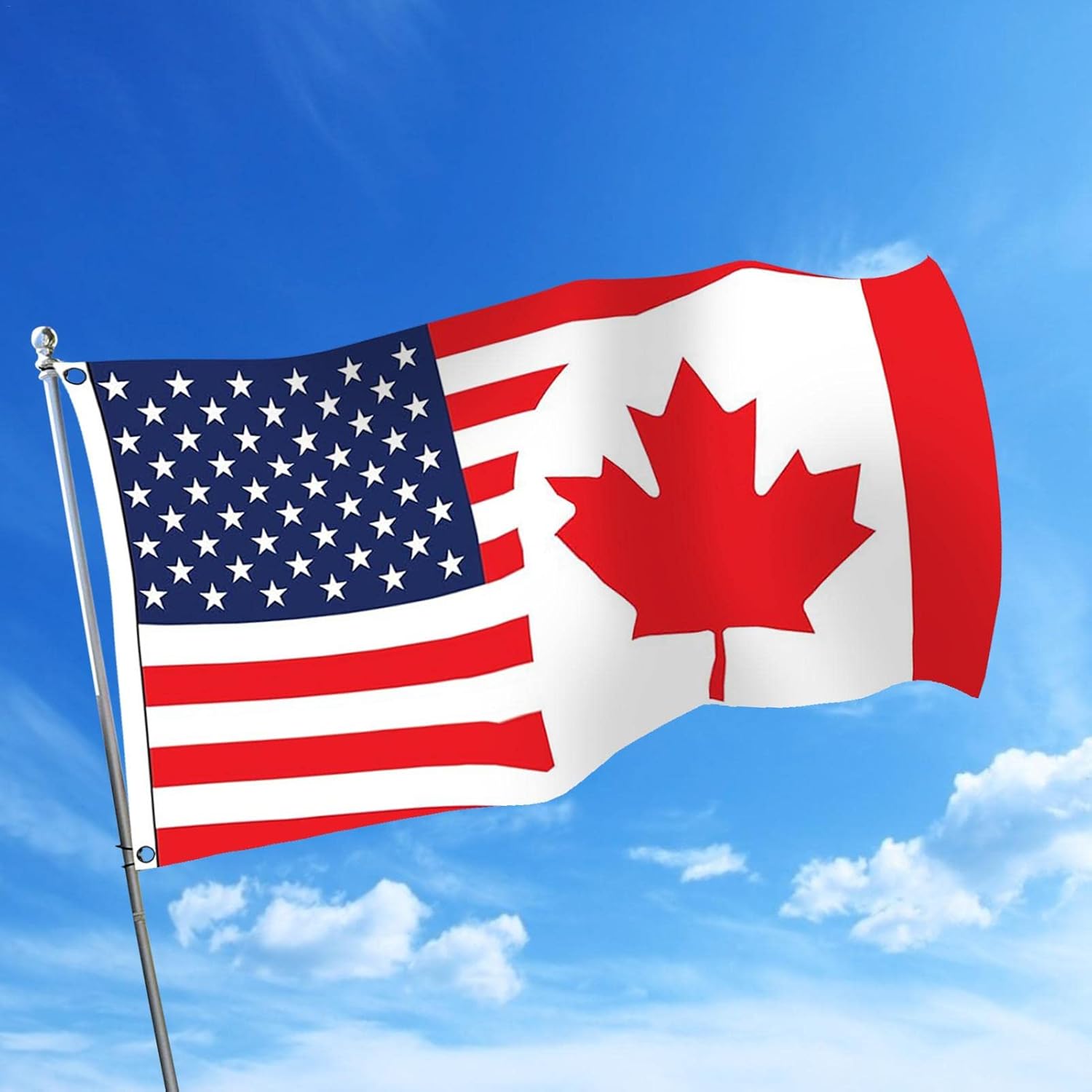 大決算セール カナダ米国国旗 3 39 X5 39 カナダ米国友好旗 組み合わせの友情の印象装飾的な垂直の庭の旗 屋外屋内用 Hando Www Adherencia Cronicidad Pacientes Com