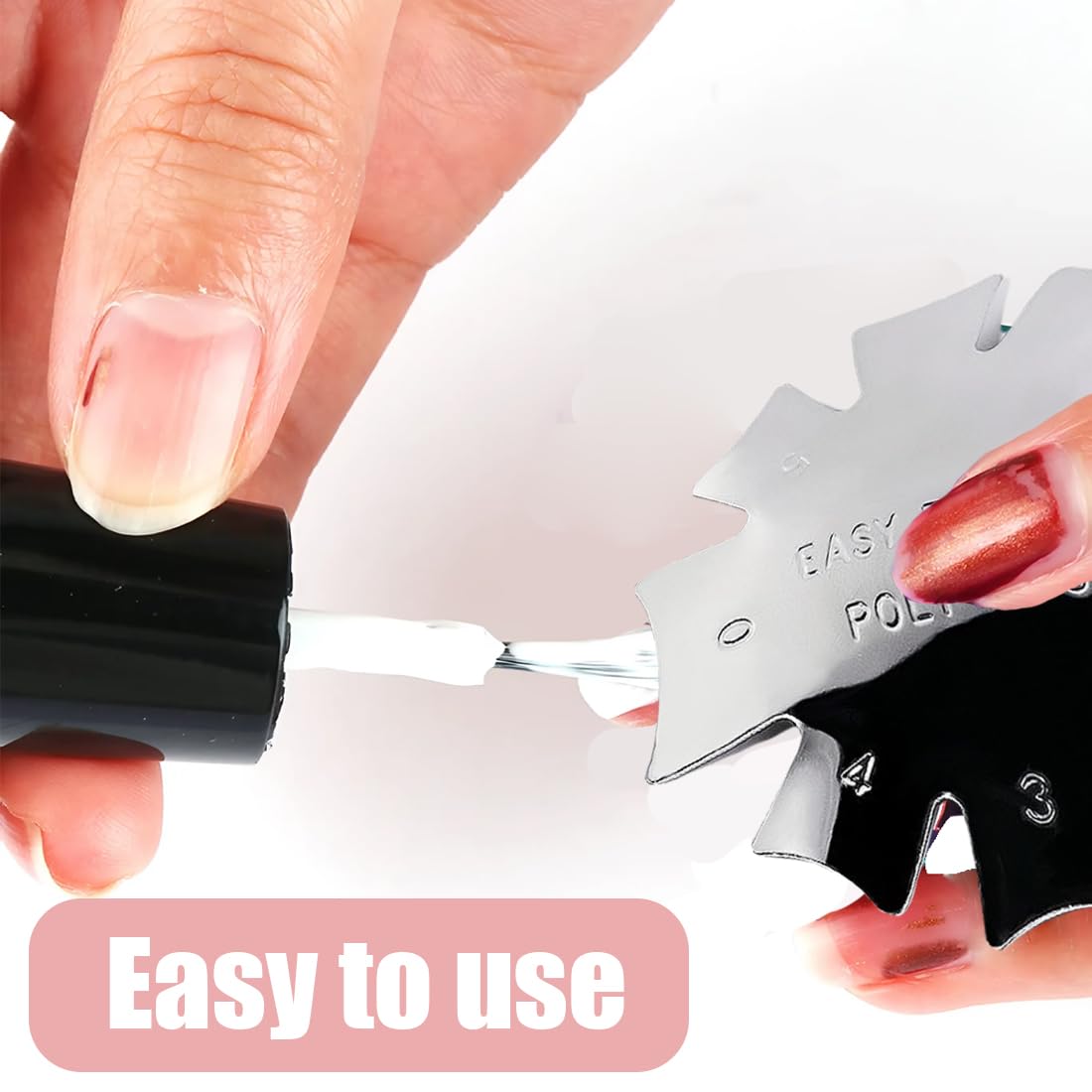 SGERUFZ 5 Piezas French Smile Line Edge Trimmer Cutter,Francesas Cortadores de Uñas Plantillas,Nail Art Edge Recortador Metal Plantilla Cutter Acrílico UV Gel Modelar(Plata)